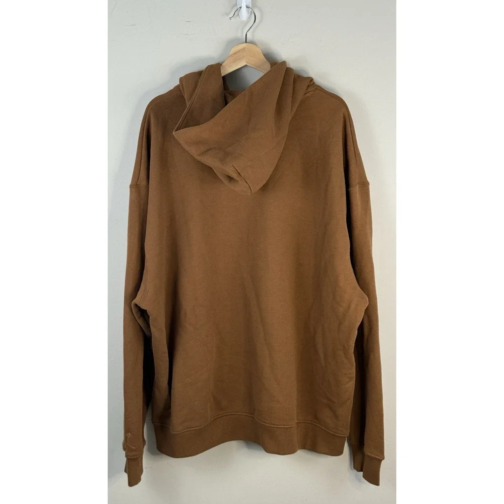 Nike Air Jordan Wordmark Fleece Hoodie Light British Tan FJ1966-281 Men’s Size M